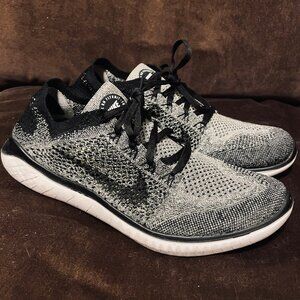 Nike Free Mens Flyknit Free OREO Running Shoe 942838-101 Black White 10.5 US